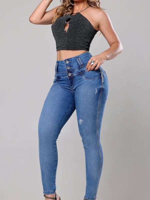 Calça Jeans Cigarrete Grace com Brilho