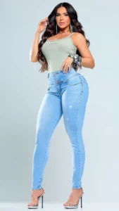 Calça Jeans Cigarrete Luna Premium Feminina Cintura Alta