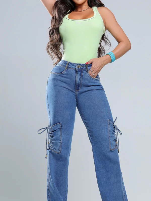 Calça Jeans Wide Leg Glam Premium