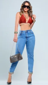 Calça Jeans Mom Soul Feminina Cintura Alta