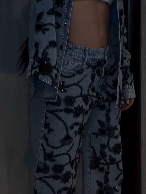 Conjunto Jeans Bordado Flores