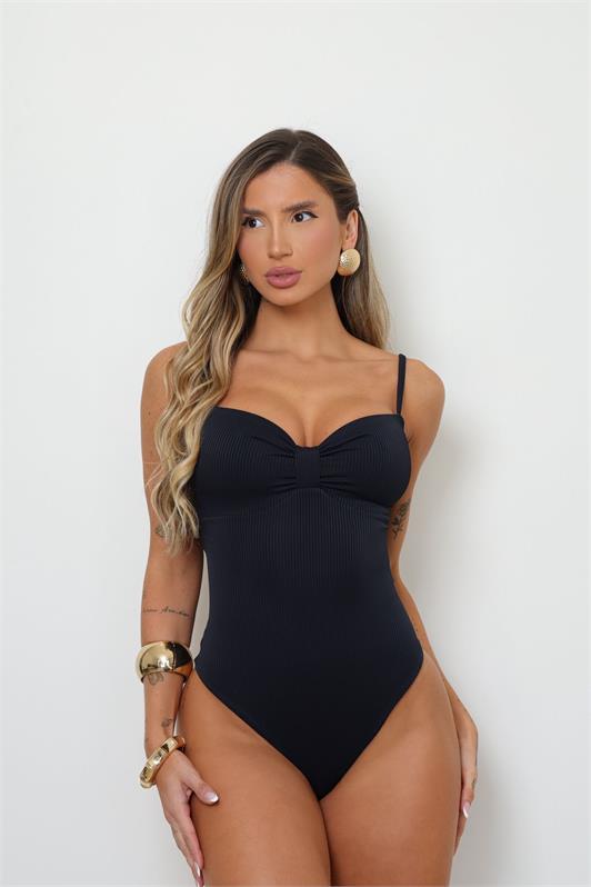 Body Alça Fina com Bojo Canelado Adriele