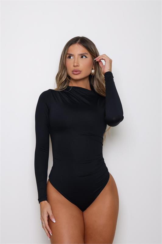 Body Manga Longa Gola Alta Carolina