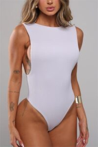 Blusa Regata Canelado Cavado Gabi Feminina Moderna