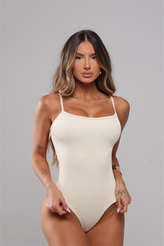 Body Alça Fina Canelado Suzana