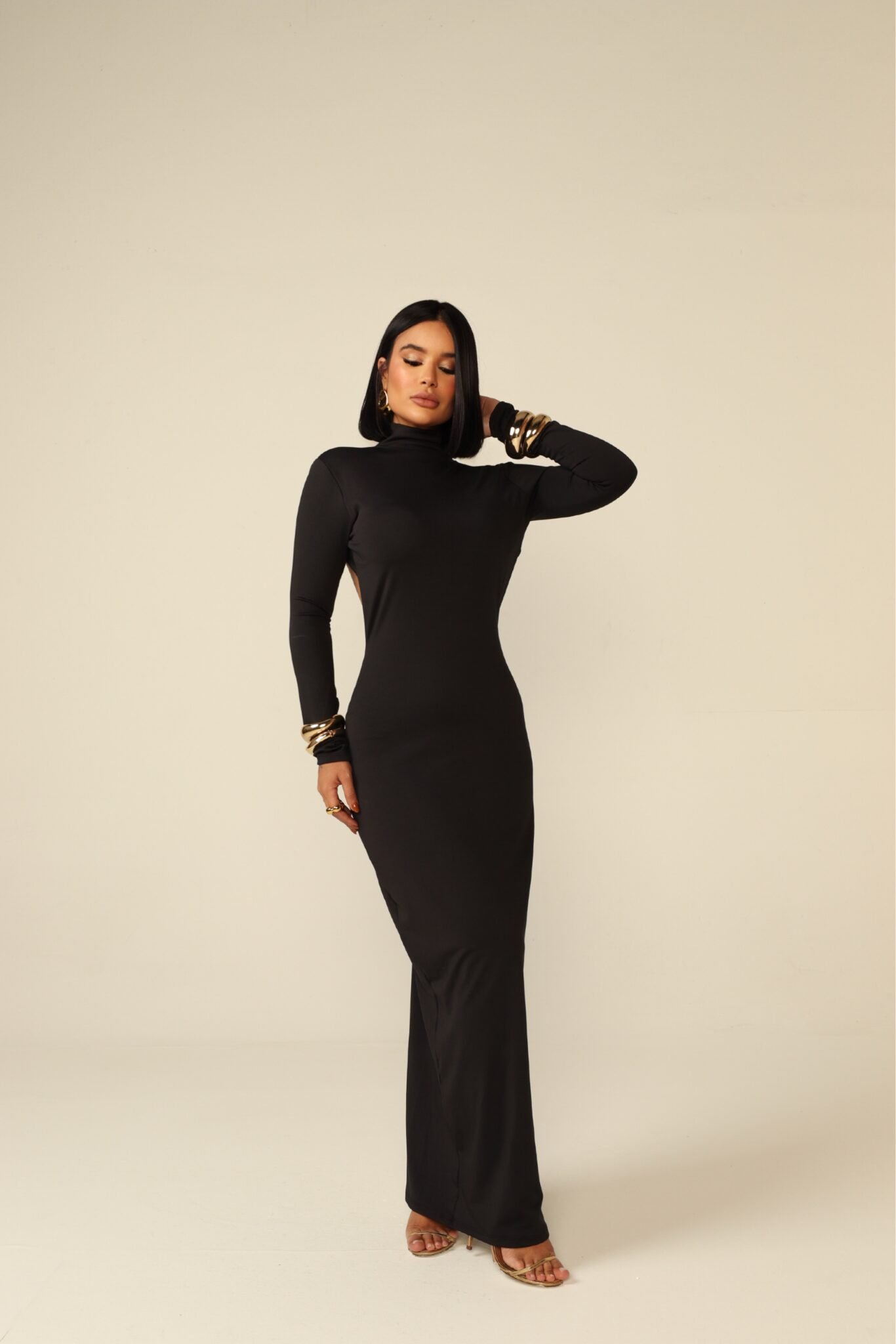 Vestido Modelador Gola Alta