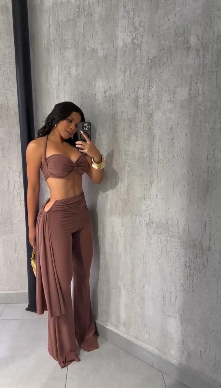 Conjunto Modelador Polli Top com Bojo + Calça | Exclusivo Miss Brasileira