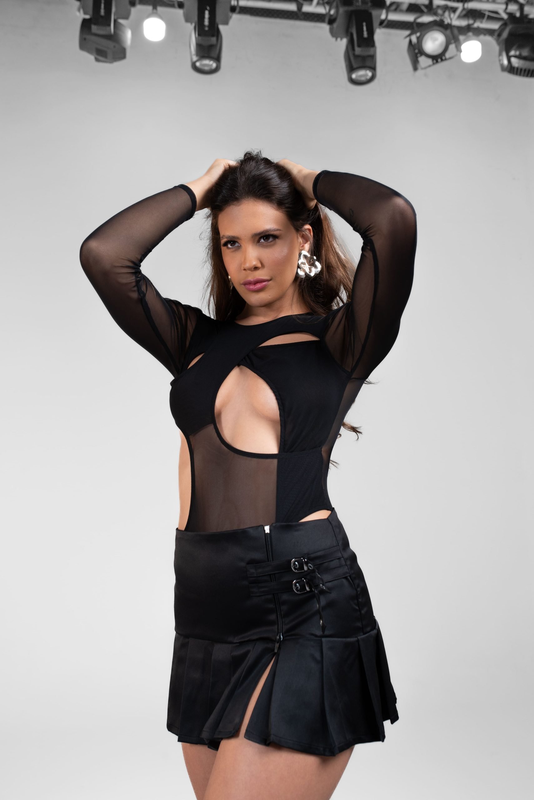 Saia Jeny Feminina Cintura Alta