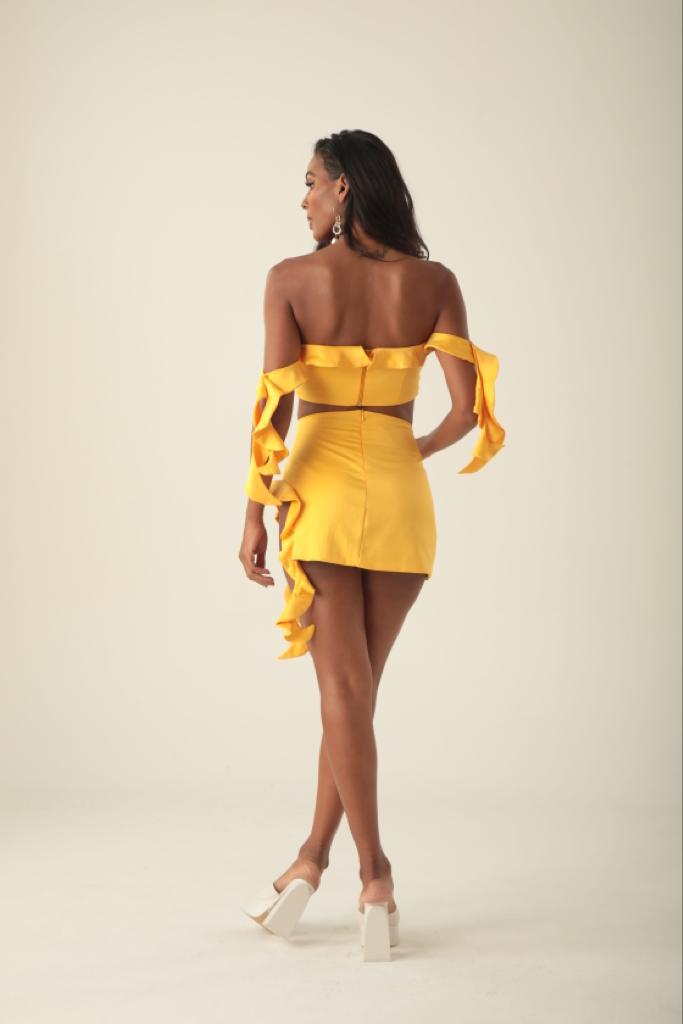 Saia Kiara Feminina Cintura Alta