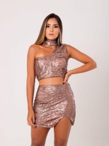 Saia Perla Feminina Cintura Alta