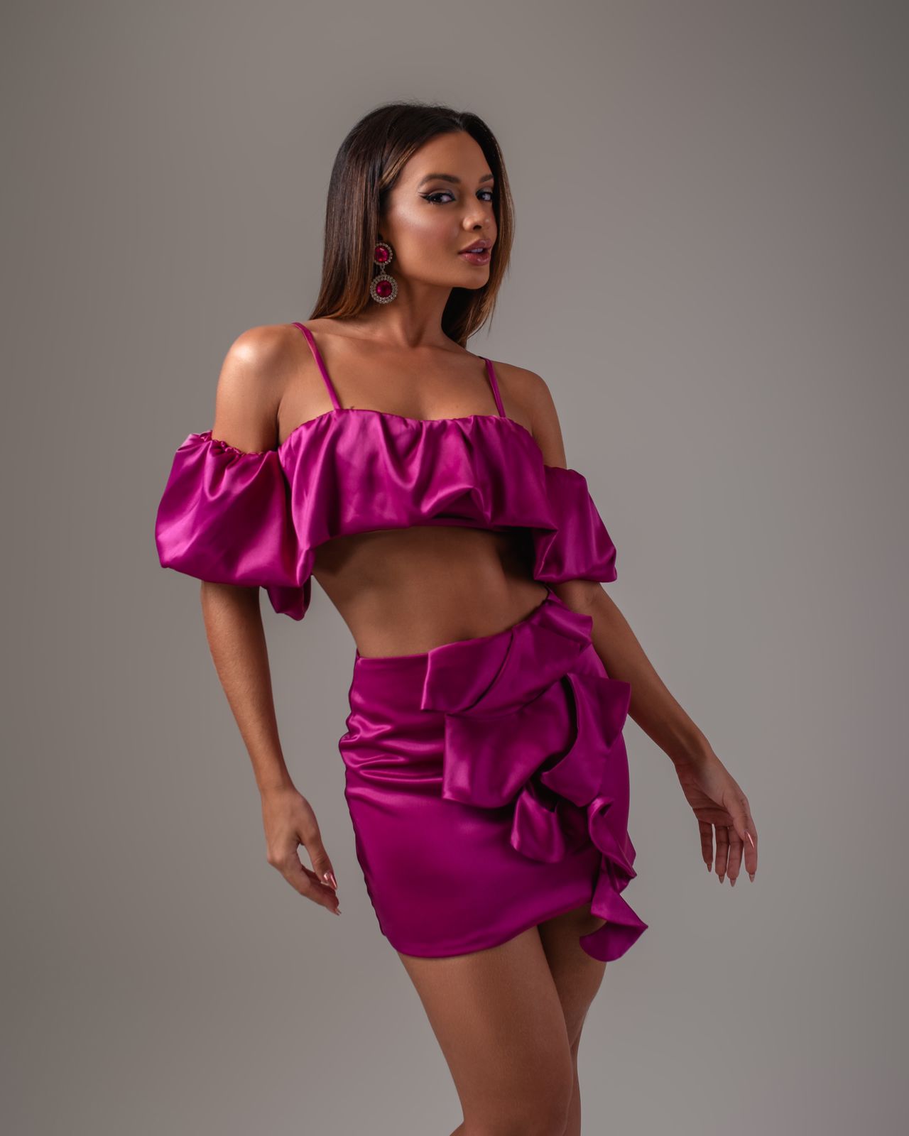 Saia Zahra Feminina Cintura Alta