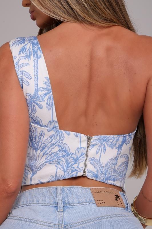 Blusa Jeans Manga Longa