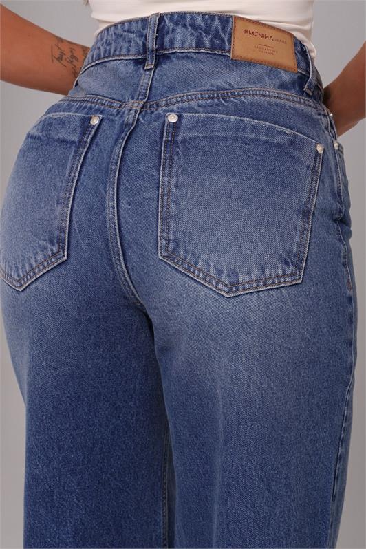 Calca Palazzo Jeans Claro