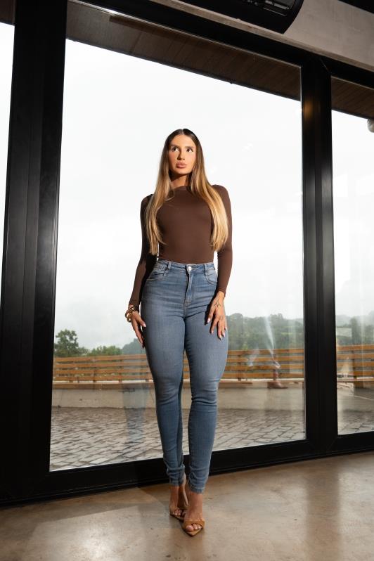 Calca Skinny Jeans Claro