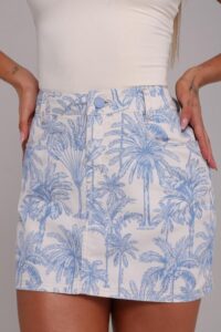 Saia Mini Jeans Feminina Elegante