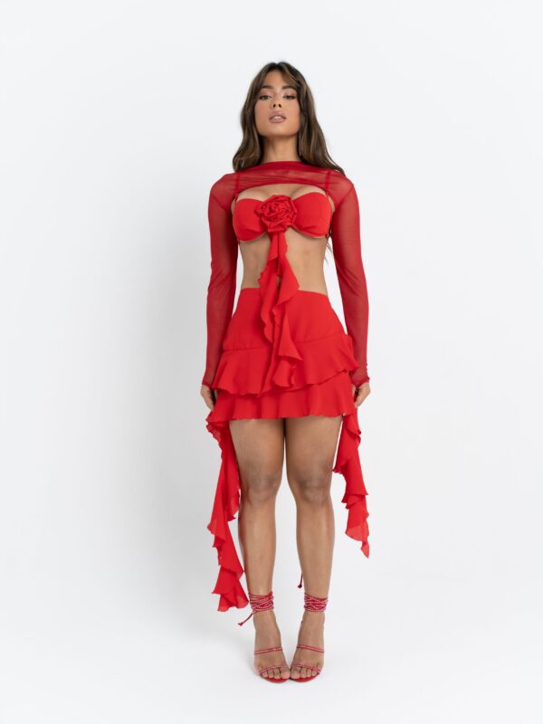 Blusa Cropped Sobreposição Hananni Feminina Moderna