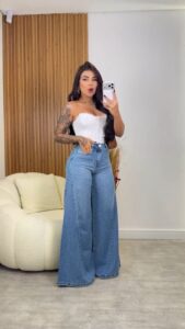 Calca Jeans Modeladora Wide Leg Max