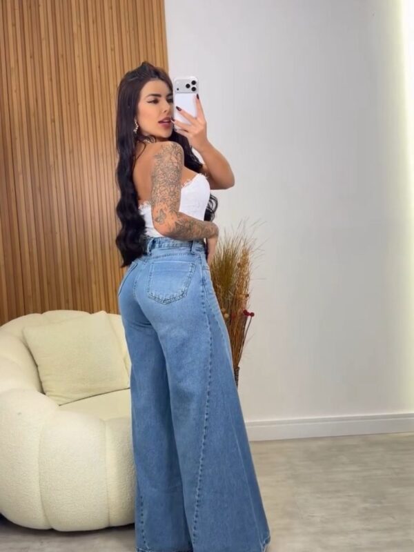 Calca Jeans Modeladora Wide Leg Max